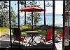 Enjoy fantastic views overlooking the water and neighboring islands.