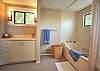 master bath and jetted tub.