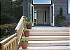 Double doors lead from the large foyer to the large new deck.