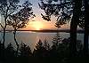 Spectacular sunsets are seen across the water
