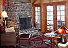 the living room fireside alcove