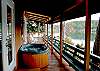 Escape and enjoy tranquility while soaking in this waterfront hot tub.