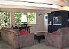 The entertainment center in the loft.
