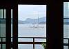 Only water in the foreground. You'll feel like you are on a ship in this house too!