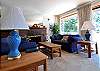 Seating area in living room.
