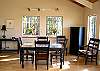Dining area with seating for six.