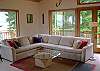 Sectional seating in the living room.