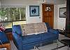 Sofa bed and window seat on the lower level. Private entrances.