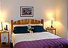 The bedroom on the main floor has a full size bed.