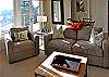 a lower level living room.