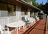 Back deck overlooks the docks.