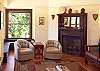 This warm &amp; colorful living area is part of the original home brought in from Victoria Canada.