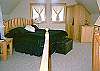 The master suite is in an open lofts.