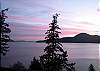 quiet look of afterglow over the bay - you can see the ferries crossing off in the distance