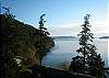 You can see the ferry cross the channels up beyond Cascade Bay.