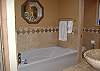 soaking tub in master bath.