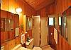 Bath with shower.