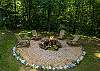 Firepit with seating. 