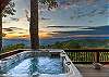 View of mountains from hot tub