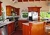There is plenty of space for prepping with the two-level island nearby. The refrigerators ice and water dispenser is convenient to access.