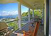 Keeping one eye on the grill and one eye on the beautiful scenery is a snap while sitting in one of the comfortable rocking chairs on the spacious deck.