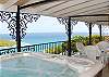 Pristine views of Fish Bay and the Caribbean Sea all the way to St. Croix can be seen from the spacious 12 ft. deep covered deck. A spa sits in a corner, ready for moments of pure bliss.