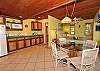 Across the lower deck, there's a 600 square foot studio apartment. The apartment has a complete kitchen and living area and is completely air-conditioned.