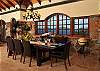 The dining area comfortably seats eight...dine amidst views of the beautiful isles...