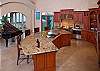 Eco Serendib's Epicurean Theater is more than fully equipped.  With 3 ovens, ice maker, bread crisp drawers, a wine fridge, and more this kitchen is capable of handling the most demanding menu.  Designed for a theater style dining experience.