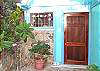 ... colorful, quaint and charming front door to Blue Heaven Rendezvous.