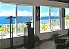 The large living room compliments the expansive views and multi-level deck that spans much of the villa.