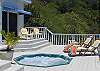 A sunken Jacuzzi awaits you on the main deck directly in front of the bedroom wing. There's ample seating and lighting for nighttime parties.