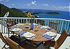 There's outside dining too, on both covered and uncovered areas of the deck right next to the kitchen. The teak table has a removable leaf to easily adjust to your needs.