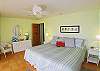 Each bedroom has cooling ceiling fans as well as air conditioning. Each bedroom has its own theme and tasteful island artwork.