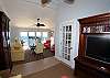 The adjacent great room is completely air-conditioned for your comfort and shares the same fantastic view as the dining room.
