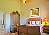 The bedrooms at Venturoso Villa are just breathtaking - each is unique and all are beautifully decorated. The upper level bedrooms also boast cathedral ceilings that perfectly suit the stylish fans overhead.