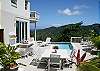 In The Stars primary entertainment and gathering spot is the 1000 sq. ft pool deck, with stairs into an 8x10’ common pool area connected to a 55’long lap pool.