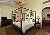Villa Andara’s third air–conditioned bedroom/bathroom suite is located in a separate pavilion just off the pool area. This 320 square ft. suite features a mahogany King four poster bed with pillow top premium mattress, double dresser, a 110 sq/ft private island stone balcony and alfresco shower. This bedroom has commanding views of the pool deck and vistas.