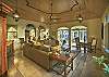 The spacious and beautifully designed great room is luxuriously furnished with your comfort in mind.