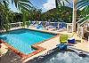 Calypso’s pool is unusually large and the deck has six comfortable chaise lounges so everyone can enjoy!