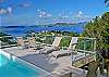 The swimming pool at Venturoso Villa has a fantastic multi-island view. The unique transparent railings also let cooling tradewind breezes through.