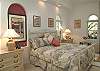 There are 4 bedrooms on the upper level and two on the lower level.  Each bedroom is unique unto itself.