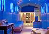 The tranquil blue featured in the Spa is meant to invoke peace and serenity.  Up to 5 simultaneous services available upon request all of which focus on a sensory experience.  There is also a private, couples massage room