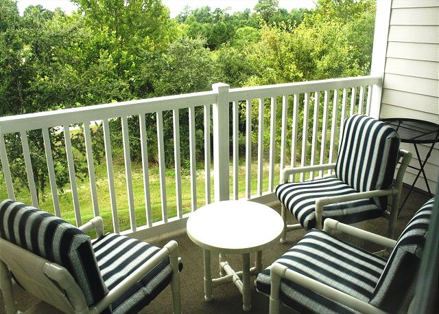 Enjoy the great outdoors on the furnished patio