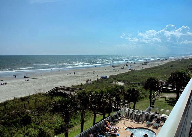 Beautiful sand and sea views from the 3rd floor balcony