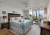 Primary bedroom with ocean views, King bed and AC