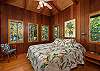 Upstairs Bedroom with Ocean Views with King Bed and AC