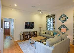 Living Area w/ Smart HDTV & Soundbar