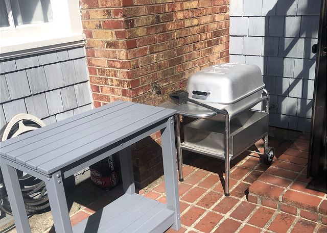 Image Stainless charcoal bbq and prep table