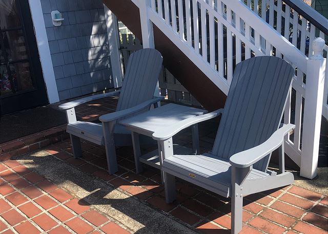 Image Wooden Adirondack chairs and Chaise lounge